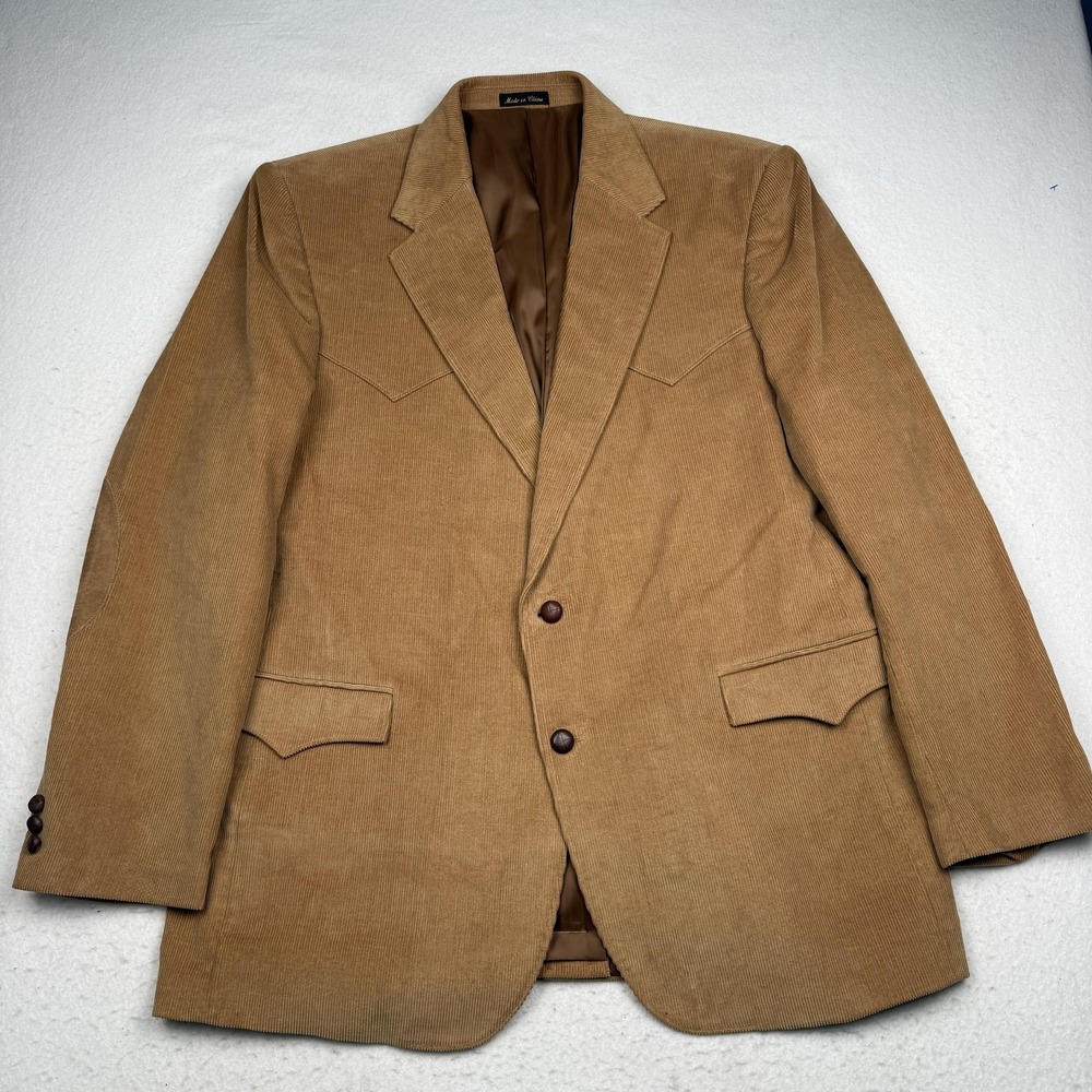 Circle S Sport Coat Mens 48L Brown Corduroy Western Cowboy Blazer Jacket